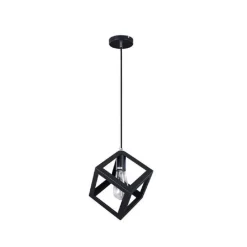 LAMPADARIO DA SOFFITTO A SOSPENSIONE A FORMA DI CUBO 3D PORTALAMPADA E27 A24