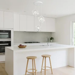 LAMPADARIO DA SOFFITTO A SOSPENSIONE 3 CUBI 3D STILE GEOMETRICO ATTACCO E27 IP20 LP-47