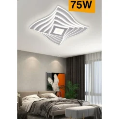 LAMPADARIO DA SOFFITTO DECORATIVO PLAFONIERA LED 75W TRE TONALITÀ DI LUCE C68-3C