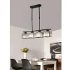 LAMPADARIO DA SOFFITTO E27 SOSPENSIONE 4 CUBI DESIGN MODERNO METALLO NERO A32-4