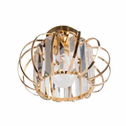 LAMPADARIO DA SOFFITTO E27 DESIGN MODERNO IN METALLO CROMATO ORO ARGENTO