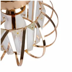 LAMPADARIO DA SOFFITTO E27 DESIGN MODERNO IN METALLO CROMATO ORO ARGENTO