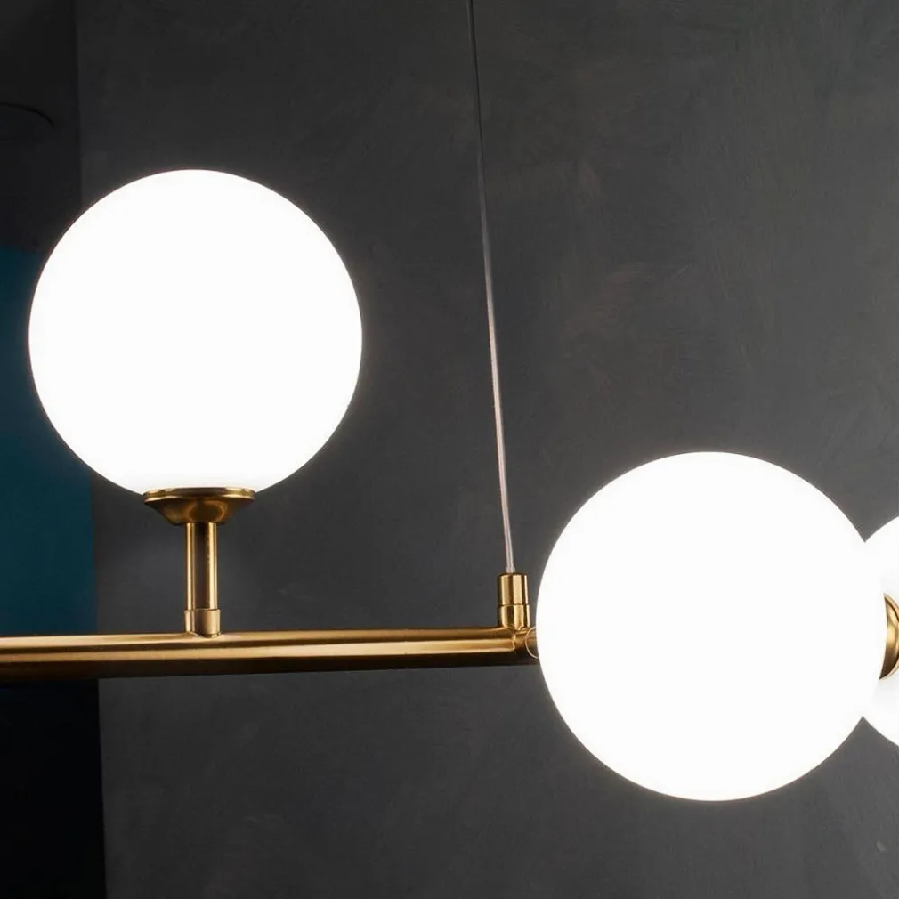 LAMPADARIO DA SOFFITTO MODERNO A SOSPENSIONE CON 6 SFERE ATTACCO LAMPADINE G9 B88