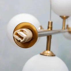 LAMPADARIO DA SOFFITTO MODERNO A SOSPENSIONE CON 6 SFERE ATTACCO LAMPADINE G9 B88