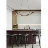 LAMPADARIO DA SOFFITTO MODERNO 2 LINEE CURVE INCROCIATE LUCE CALDA 3000K LP-27N