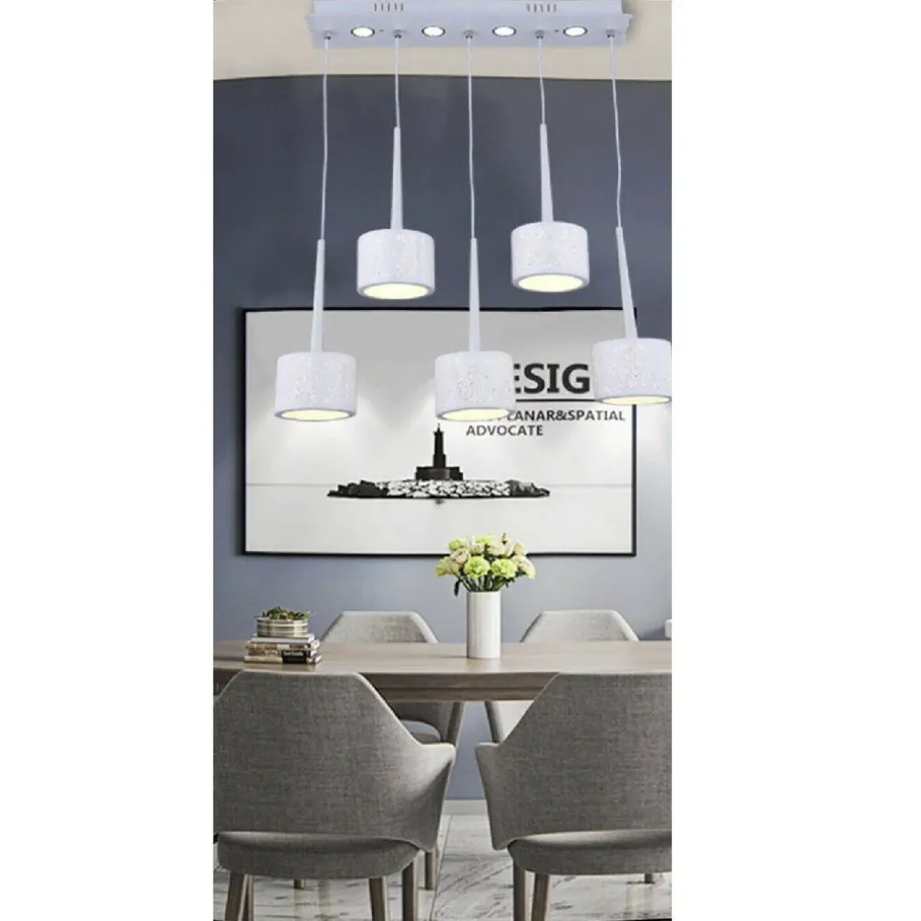 LAMPADARIO DA SOFFITTO SOSPENSIONE PLAFONIERA PARALUME BIANCO 3 ACCENSIONI B10