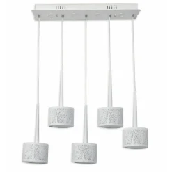 LAMPADARIO DA SOFFITTO SOSPENSIONE PLAFONIERA PARALUME BIANCO 3 ACCENSIONI B10