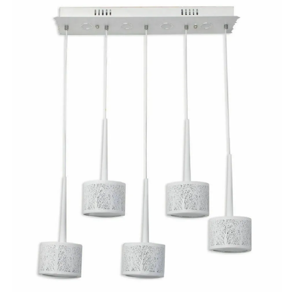 LAMPADARIO DA SOFFITTO SOSPENSIONE PLAFONIERA PARALUME BIANCO 3 ACCENSIONI B10