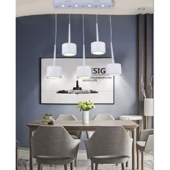 LAMPADARIO DA SOFFITTO SOSPENSIONE PLAFONIERA PARALUME BIANCO 3 ACCENSIONI B10