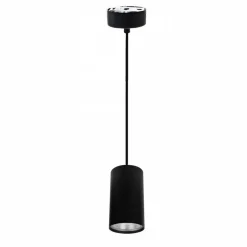 LAMPADARIO FARETTO CILINDRO PENDENTE A SOSPENSIONE ATTACCO GU10 NERO 15 CM 99937