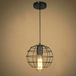 LAMPADARIO GABBIA IN METALLO INDUSTRIALE RETRO E27 PENDENTE VINTAGE TY004