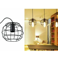LAMPADARIO GABBIA IN METALLO INDUSTRIALE RETRO E27 PENDENTE VINTAGE TY004