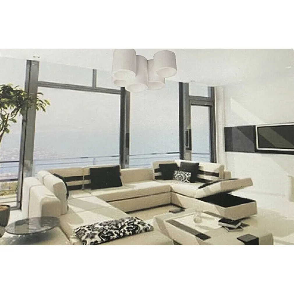 LAMPADARIO IN GESSO 5 CILINDRI VERNICIABILE SOFFITTO LAMPADA FARETTI GU10 GS-C07