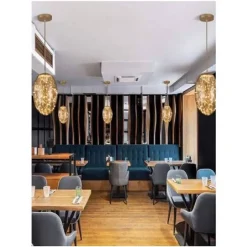 LAMPADARIO IN VETRO A LED OVALE EFFETTO CIELO STELLATO 12W LUCE FREDDA CALDA A46