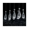 LAMPADARIO LAMPADA 6 PENDENTI BOLLICINE ACCIAIO SOFFITTO LUCE LED APPLIQUE DESIGN