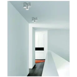 LAMPADARIO LAMPADA DA SOFFITTO PORTALAMPADA GU10 3 CILINDRI IN GESSO GS-C07-3