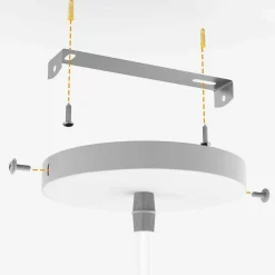 LAMPADARIO LAMPADA SOSPENSIONE PIRAMIDE 30CM DESIGN MODERNO PARALUME BIANCO