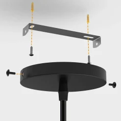 LAMPADARIO LAMPADA SOSPENSIONE CUBO 28CM DESIGN MODERNO PARALUME METALLO NERO