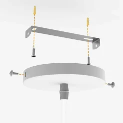 LAMPADARIO LAMPADA SOSPENSIONE CUBO 28CM DESIGN MODERNO PARALUME METALLO BIANCO