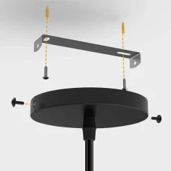 LAMPADARIO LAMPADA SOSPENSIONE PIRAMIDE 18CM DESIGN MODERNO PARALUME NERO