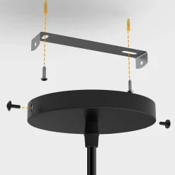 LAMPADARIO LAMPADA SOSPENSIONE CUBO 18CM DESIGN MODERNO PARALUME METALLO NERO