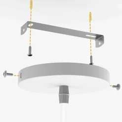 LAMPADARIO LAMPADA SOSPENSIONE PIRAMIDE 25CM DESIGN MODERNO PARALUME BIANCO