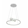 LAMPADARIO LED 34 W A SOSPENSIONE DESIGN MODERNO IN ALLUMINIO PVC LUCE 6500K A58