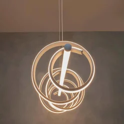 LAMPADARIO LED 60 WATT LAMPADA TWIST BIANCO STILIZZATO TECNOLOGIA CCT 3000K-6500K A68-B3C