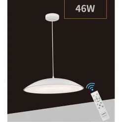 LAMPADARIO LED A SOSPENSIONE 46W 3 COLORAZIONE LUCE DIMMERABILE TELECOMANDO B81-3C