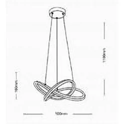 LAMPADARIO LED A SOSPENSIONE MODERNO INTRECCIATO BIANCO 60W 3 COLORI LUCE A50-B3C