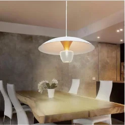 LAMPADARIO LED A SOSPENSIONE MODERNO 11W 880LM BIANCO NERO LUCE CALDA IP20 LP-64