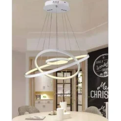 LAMPADARIO LED A SOSPENSIONE 48W FORMA DI PIANETA LUCE NATURALE 4000K BIANCO B40