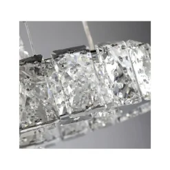 LAMPADARIO LED DESIGN MODERNO CERCHI DI CRISTALLO 25 WATT LUCE BIANCO FREDDO B34