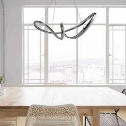 LAMPADARIO LED INTRECCIATO A FIOCCO A SOSPENSIONE 60W CCT 3 COLORAZIONE LUCE A59-A3C