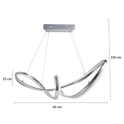 LAMPADARIO LED INTRECCIATO A FIOCCO A SOSPENSIONE 60W CCT 3 COLORAZIONE LUCE A59-A3C