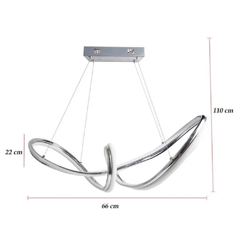 LAMPADARIO LED INTRECCIATO A FIOCCO A SOSPENSIONE 60W CCT 3 COLORAZIONE LUCE A59-A3C