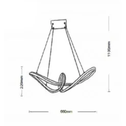 LAMPADARIO LED INTRECCIATO A FIOCCO A SOSPENSIONE 60W CCT 3 COLORAZIONE DI LUCE A59-B3C