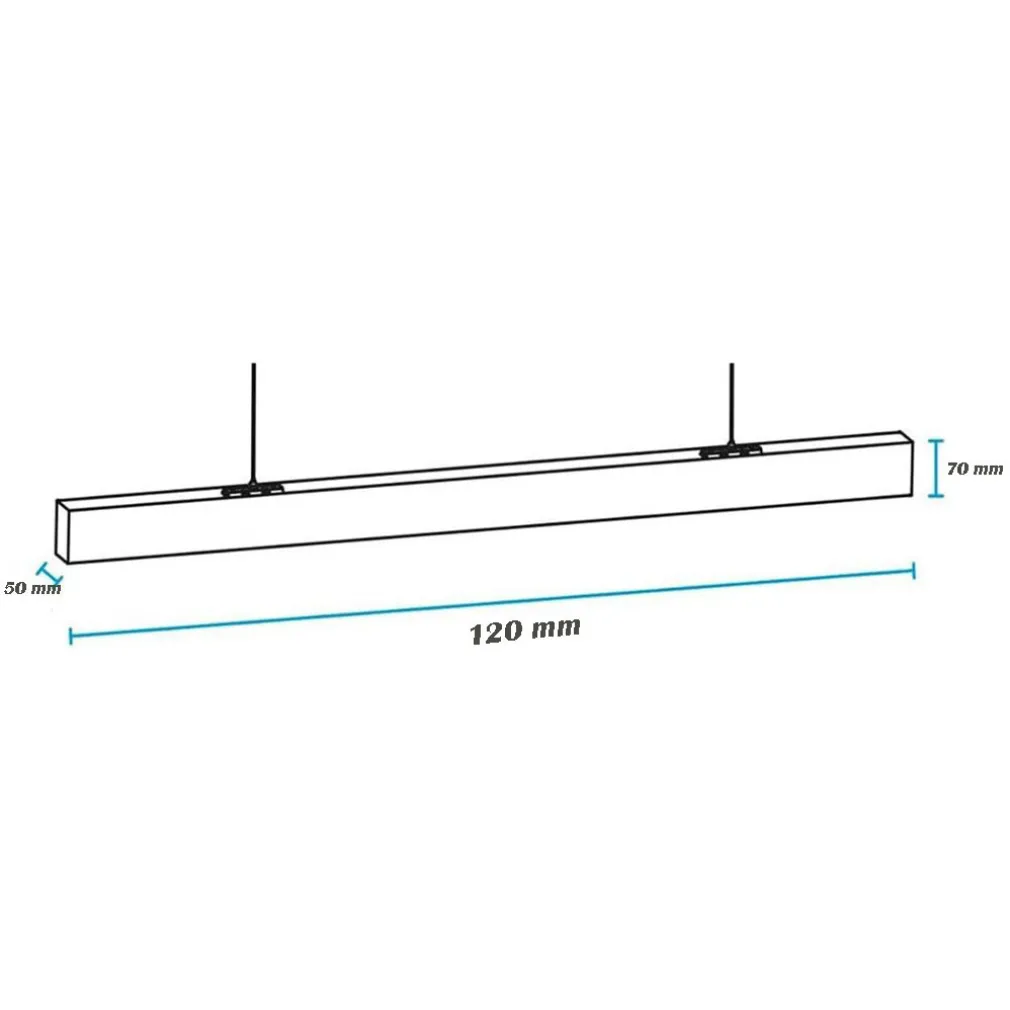 LAMPADARIO LED LINEARE A SOSPENSIONE SOFFITTO 40W MODULARE TECNOLOGIA CCT LL57-120C-3C