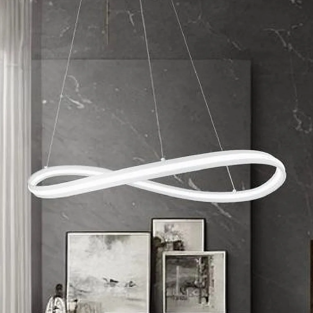 LAMPADARIO LED MODERNO A FIOCCO 100W LAMPADA A SOSPENSIONE LUCE 6500K 70CM BIANCO 33382