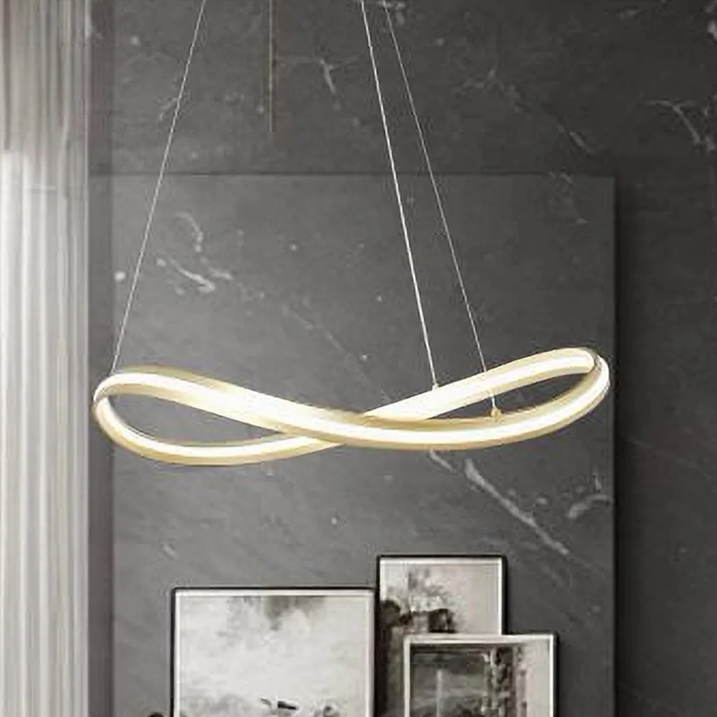 LAMPADARIO LED MODERNO A FIOCCO 100W LAMPADA A SOSPENSIONE LUCE 4000K 70CM ORO 33412