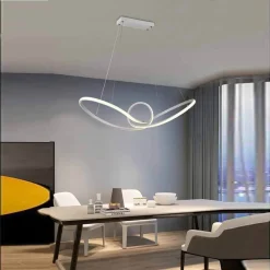 LAMPADARIO LED MODERNO FORMA FIOCCO 38 WATT TECNOLOGIA CCT 3 TEMPERATURE DI LUCE A07-3C
