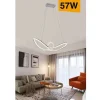 LAMPADARIO LED MODERNO INTRECCIATO A FIOCCO BIANCO 57W LUCE 4000K 6500K 3000K A59B