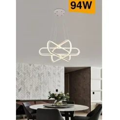 LAMPADARIO LED MODERNO LAMPADA A SOSPENSIONE 94W BIANCA LUCE 4000K 3000K 6500K A49