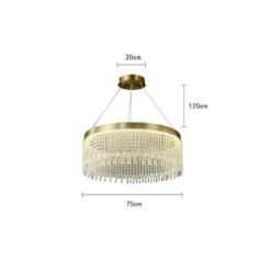 LAMPADARIO LED SOSPENSIONE ROTONDO CON CRISTALLI IN ACRILICO CONTEMPORANEO LP-28