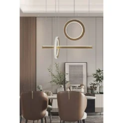 LAMPADARIO LED 80W A SOSPENSIONE LUCE 6500K 4000K EFFETTO CRISTALLO MODERNO LP-23