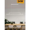 LAMPADARIO LED 34W A SOSPENSIONE LINEARE ORIZZONTALE LUCE 3000K 6500K 4000K B66-B