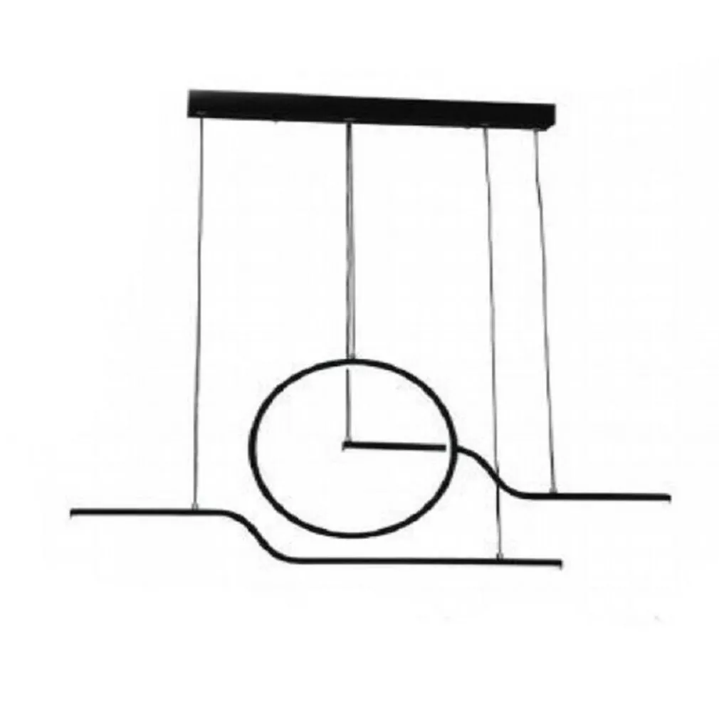 LAMPADARIO LED 32W LAMPADA STILE CONTEMPORANEO MODERNO LUCE 6500K 4000K NERO A44