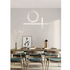 LAMPADARIO LED 80W SOSPENSIONE LUCE FREDDA NATURALE CALDA EFFETTO CRISTALLO LP-23B