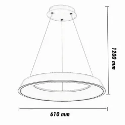 LAMPADARIO LED 43W TRE COLORAZIONI LUCE LAMPADA DA SOFFITTO ULTRA MODERNO A71-3C