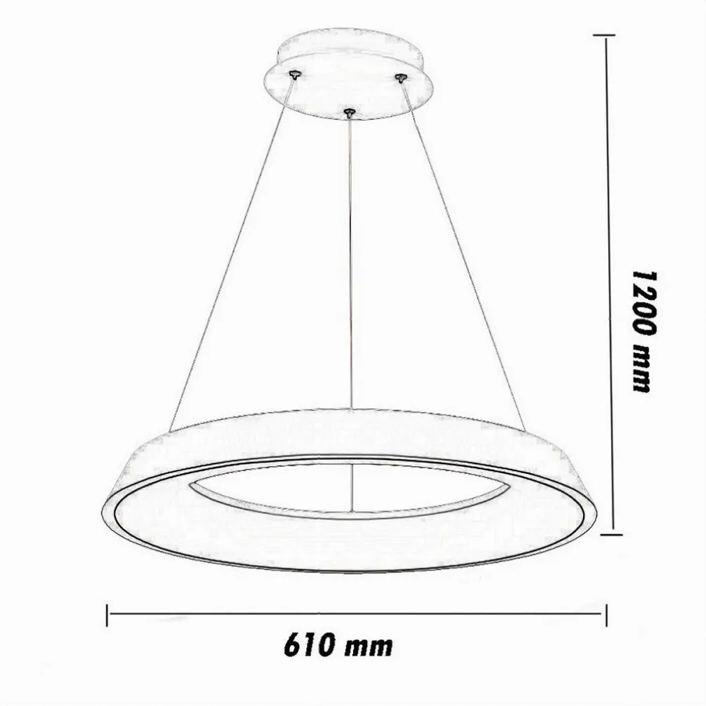 LAMPADARIO LED 43W TRE COLORAZIONI LUCE LAMPADA DA SOFFITTO ULTRA MODERNO A71-3C